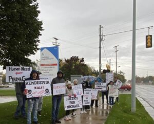Protocol Protest outside ER